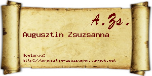 Augusztin Zsuzsanna névjegykártya